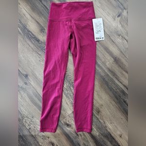LULULEMON WUNDER TRAIN HR TIGHT 25” size 4 ( New with tags) Pomegranate